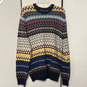 GAP Men's Crewneck Sweater - Blue, Yellow, Red, Gray